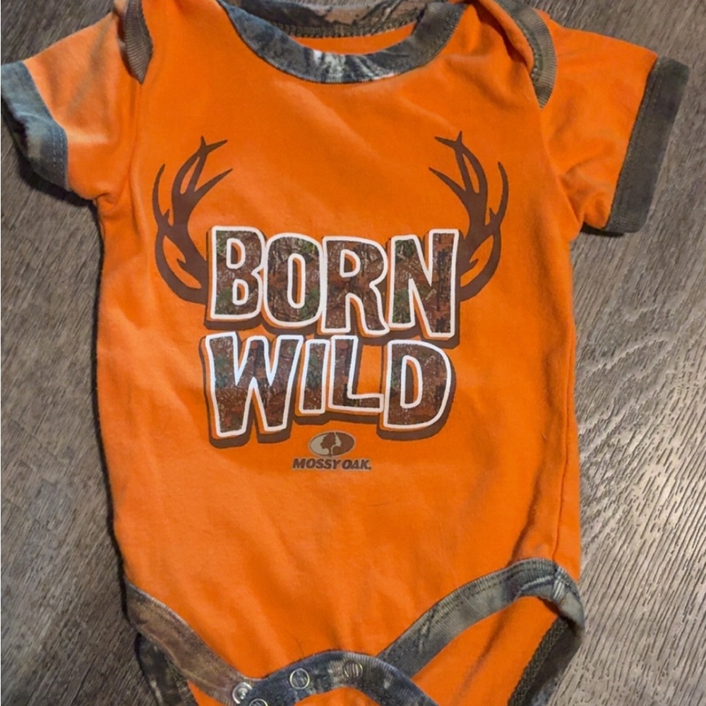 Mossy Oak Orange Bodysuit Born Wild Design